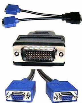 DMS-59 to Dual VGA Adapter